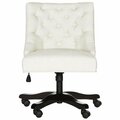 Safavieh Soho Tufted Swivel Desk Chair, Light Creme MCR1030A